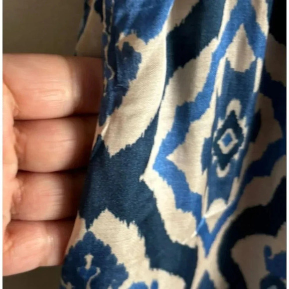 Zara Womens Bloggers Favorite Satin Printed Pants Blue Size Medium - Picture 12 of 13